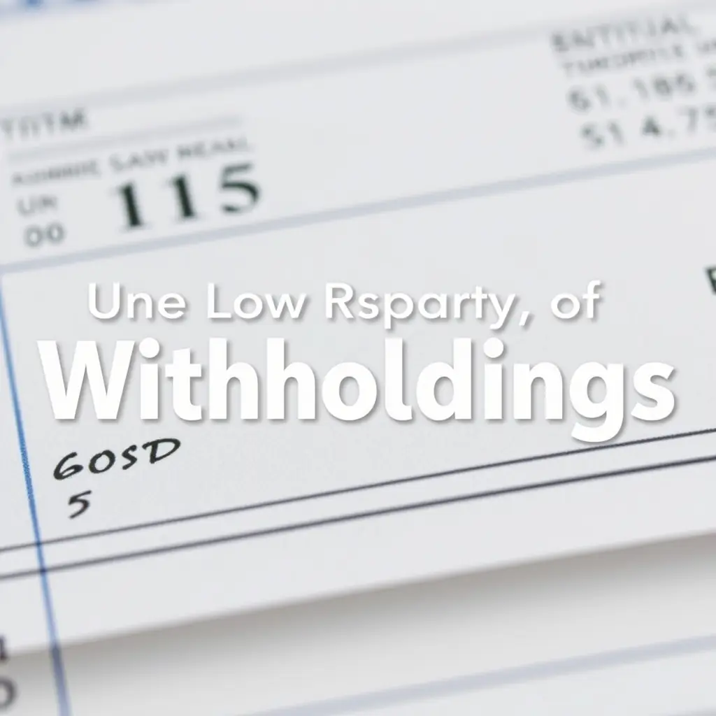 Unlocking the Mystery of Withholdings
